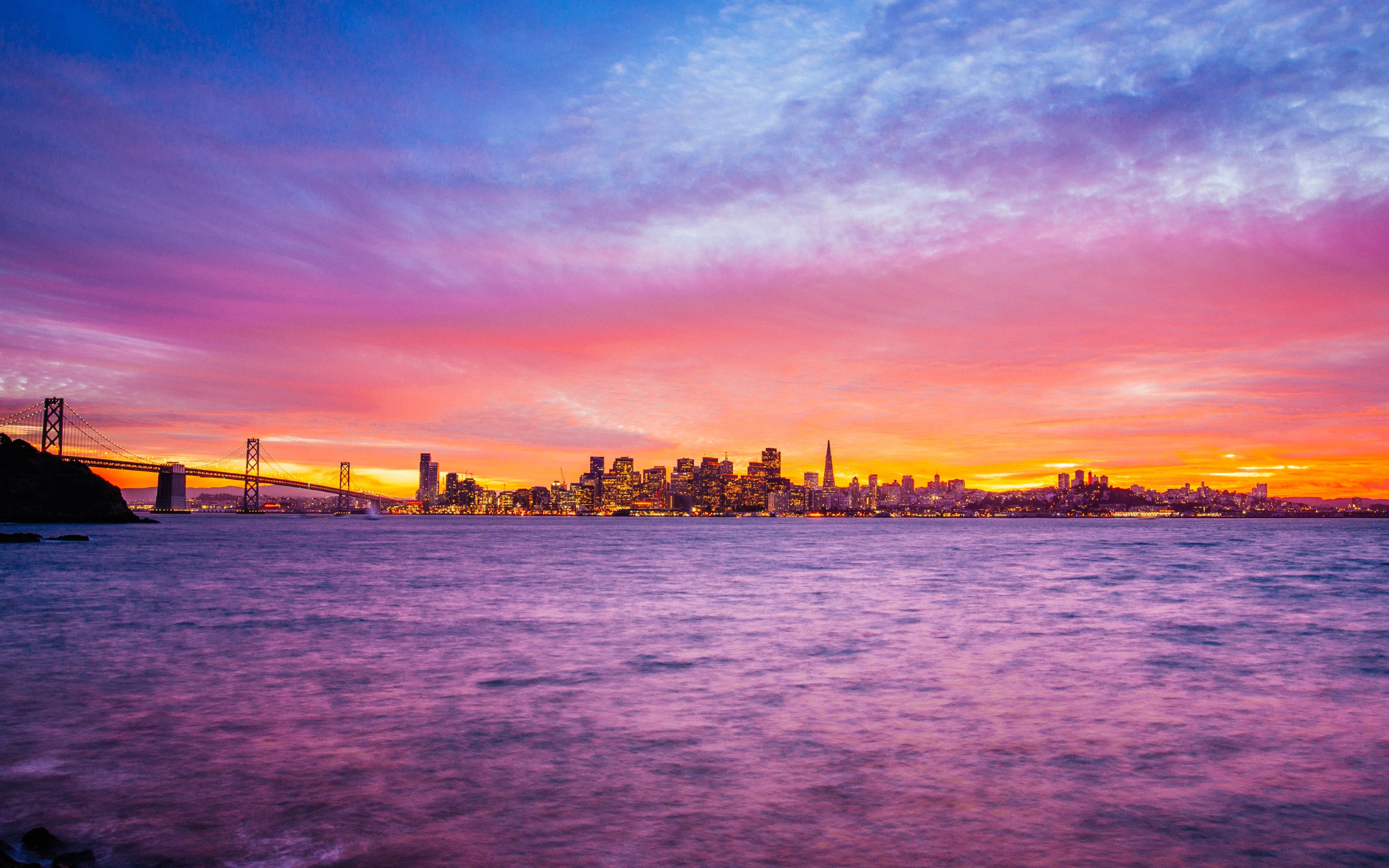 San Francisco Treasure Island Sunset HD Wallpaper 4k