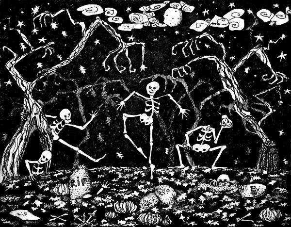 Halloween Wallpaper Skeleton Dance