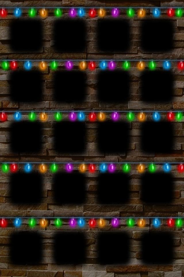 Christmas Light Shelf Wallpaper iPhone