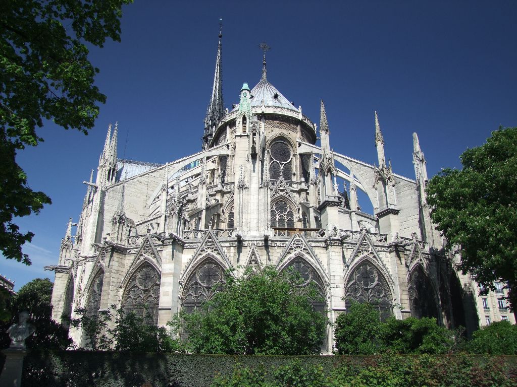 Notre Dame Cathedral Flying Buttresses Wallpaper
