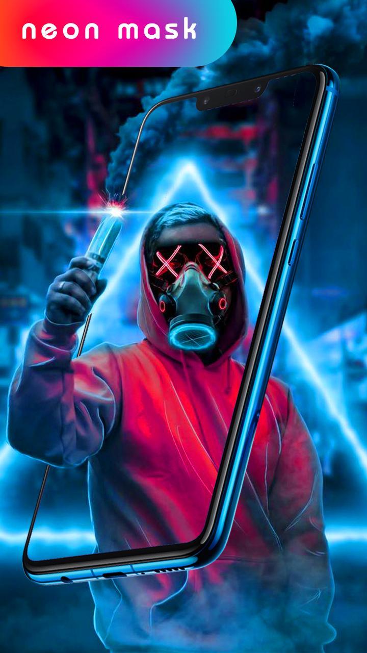 Neon Mask Wallpaper Led Purge Pour Android