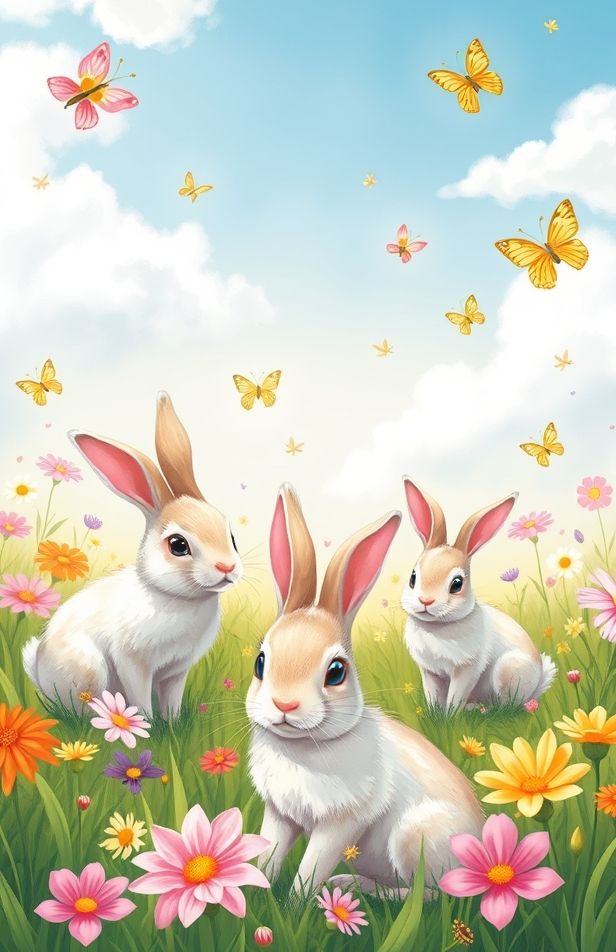 Cute Bunnies Wallpaper