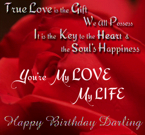 Are My Love Life Happy BirtHDay Darling Greeting Card