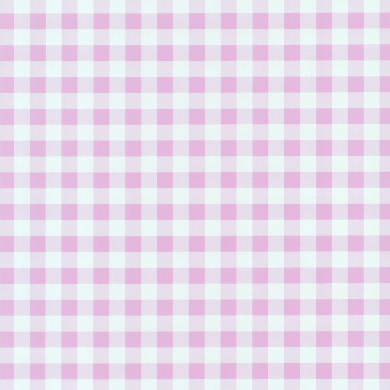 Playground Pale Pink Gingham Check Wallpaper By P S International