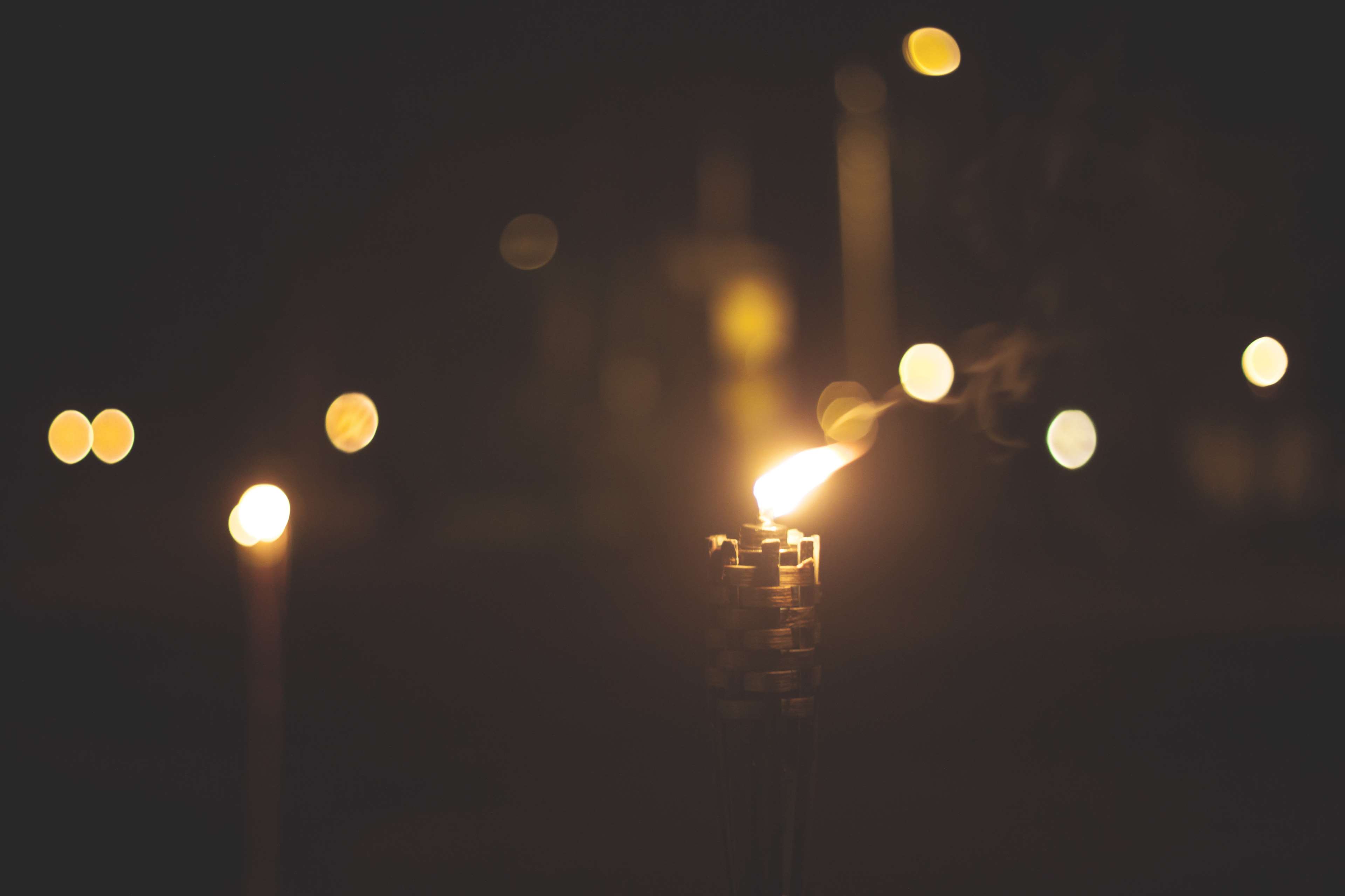 Bokeh Candlelight Candles Fire Light Night Torch
