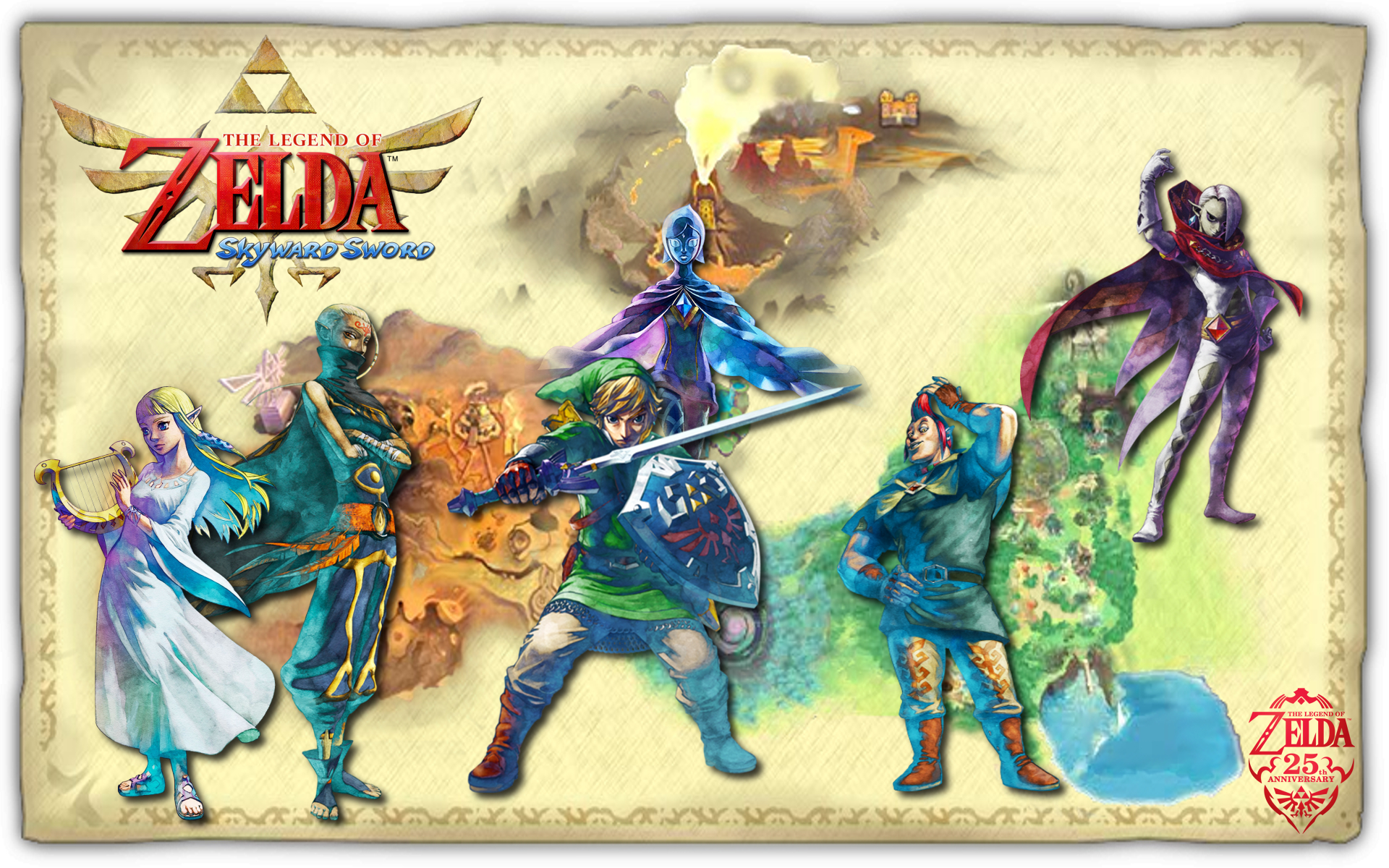 Legend Of Zelda Skyward Sword Wallpaper Remake By Stellathecat12 On