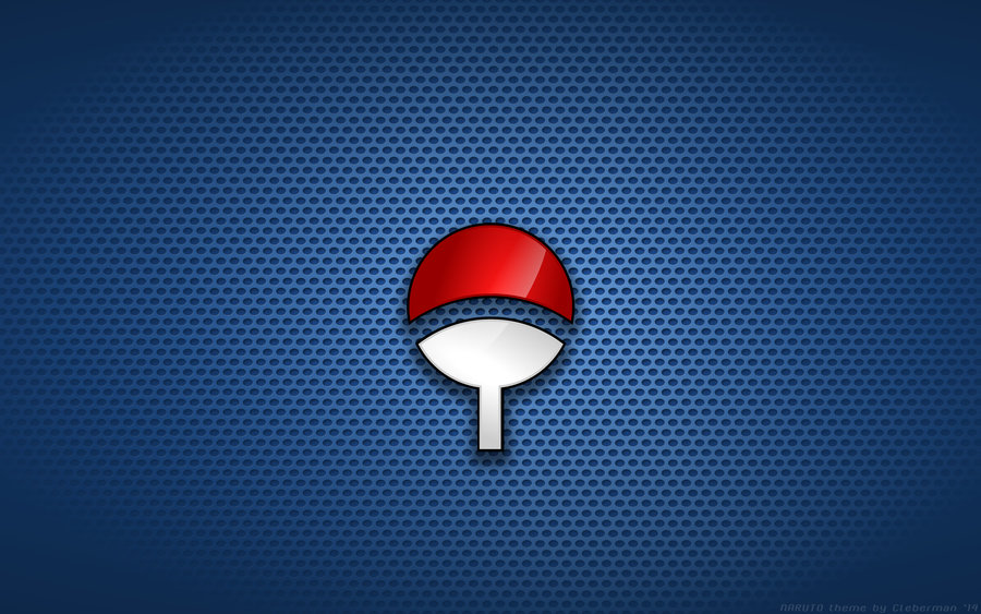 Wallpaper   Uchiha Fan Blue Theme Logo by Kalangozilla on