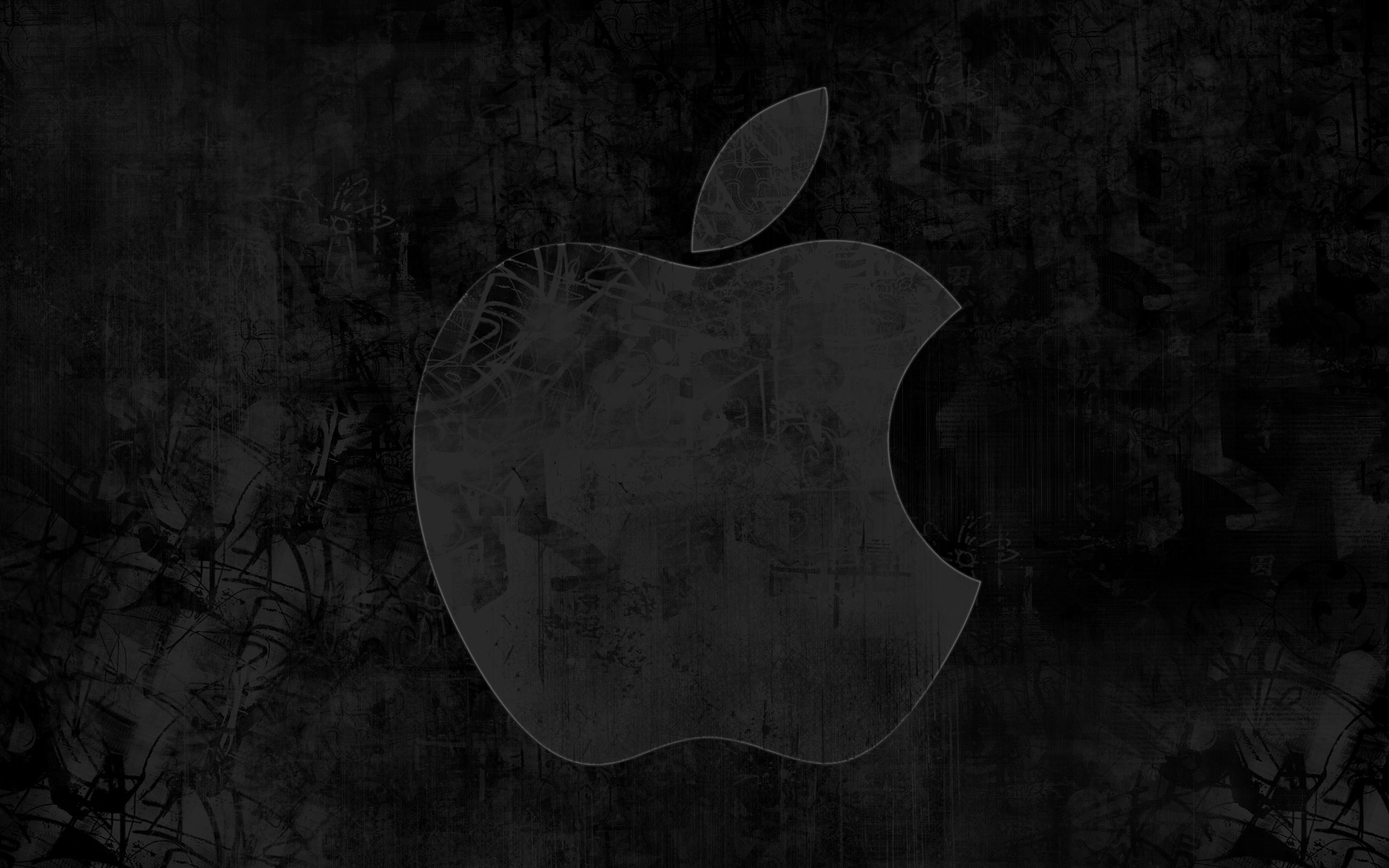Dirty Metal Apple Logo Wallpaper Wide HD