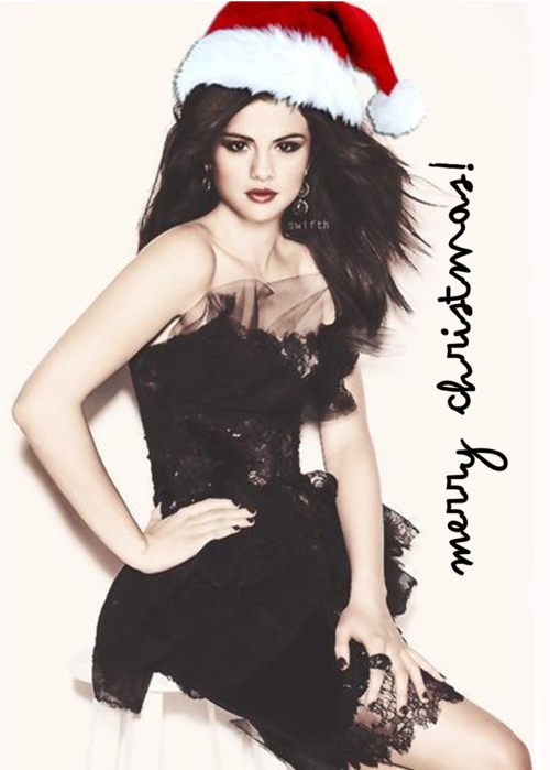 Selena Gomez Christmas Dress Wallpaper