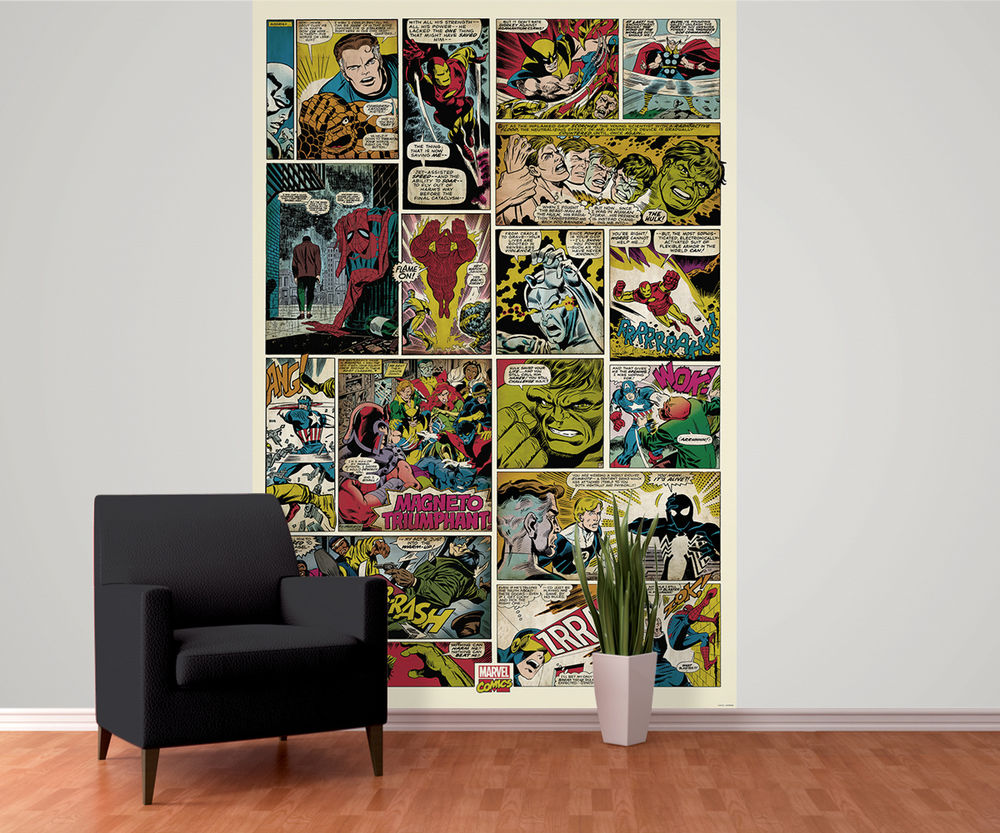 1wall Marvel Ic Strip Wall Mural Wallpaper Home Deco Childrens
