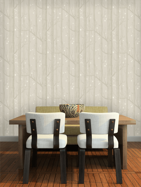 Cole And Son Woods Stars Wallpaper Grey