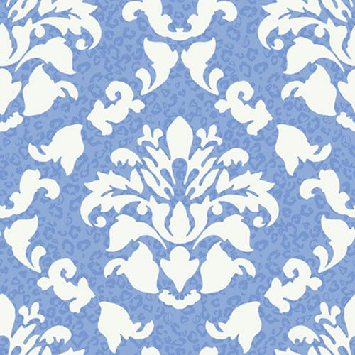 Girl Power Pale Blue And White Damask With Skins Wallpaper York