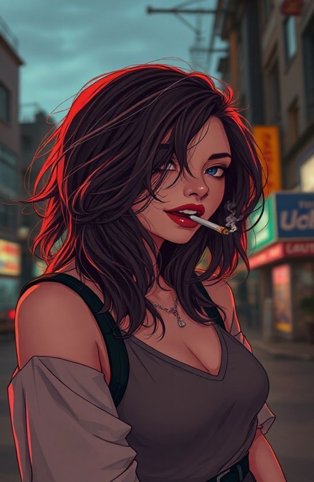 Girl Smoking Wallpaper