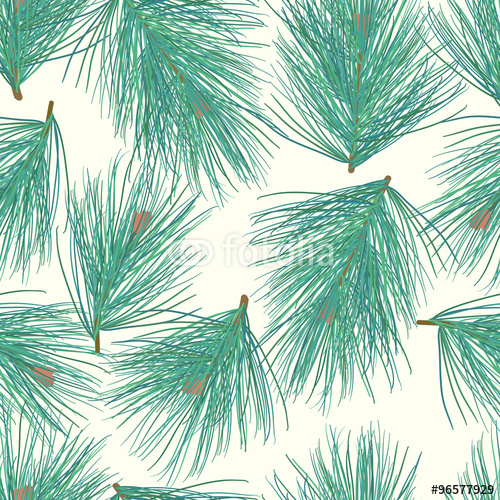 Seamless pine tree vector background pattern Imgenes de archivo y