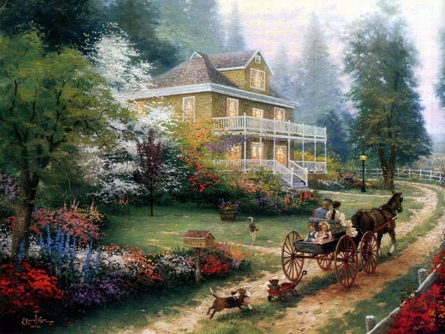 Home Is Where The Heart Enchanting Victorian Cottage Paintings