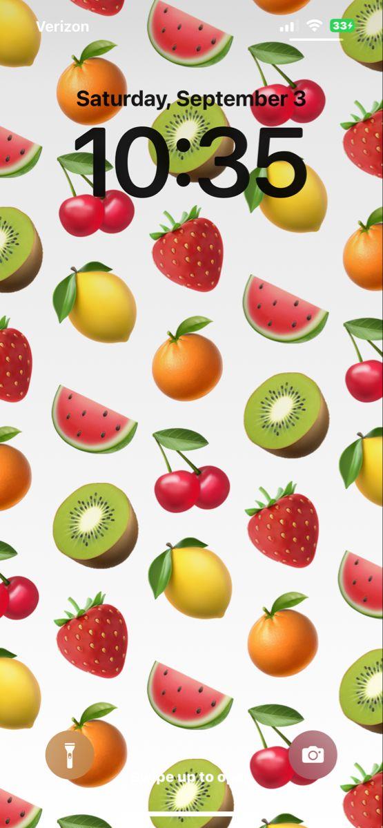 Ios Emoji Lockscreen Wallpaper iPhone Fruit