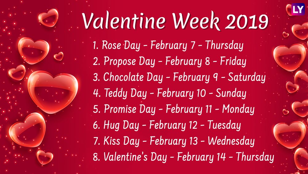 Valentine Week Calendar Pdf Online List With Dates