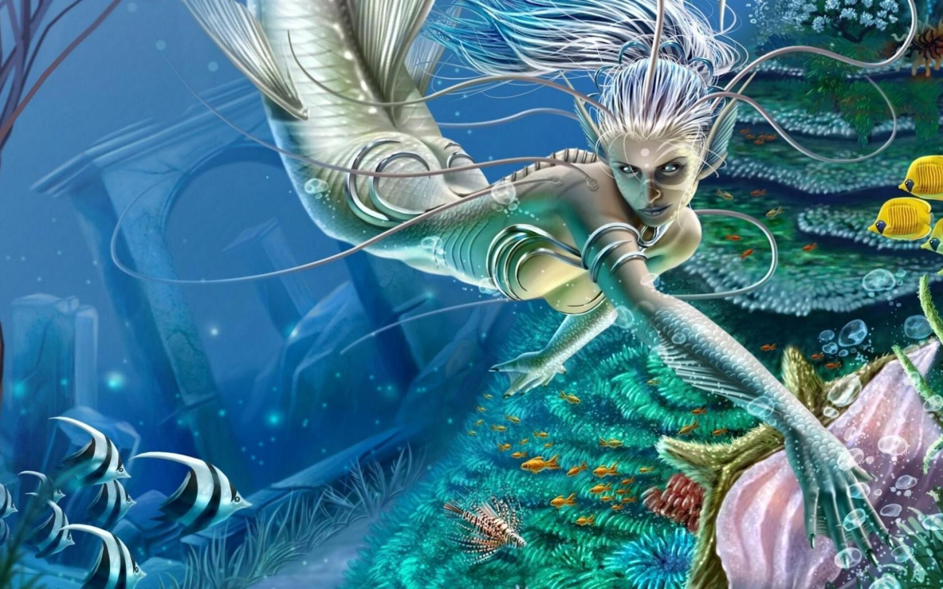 Fantasy Mermaid Desktop Wallpaper