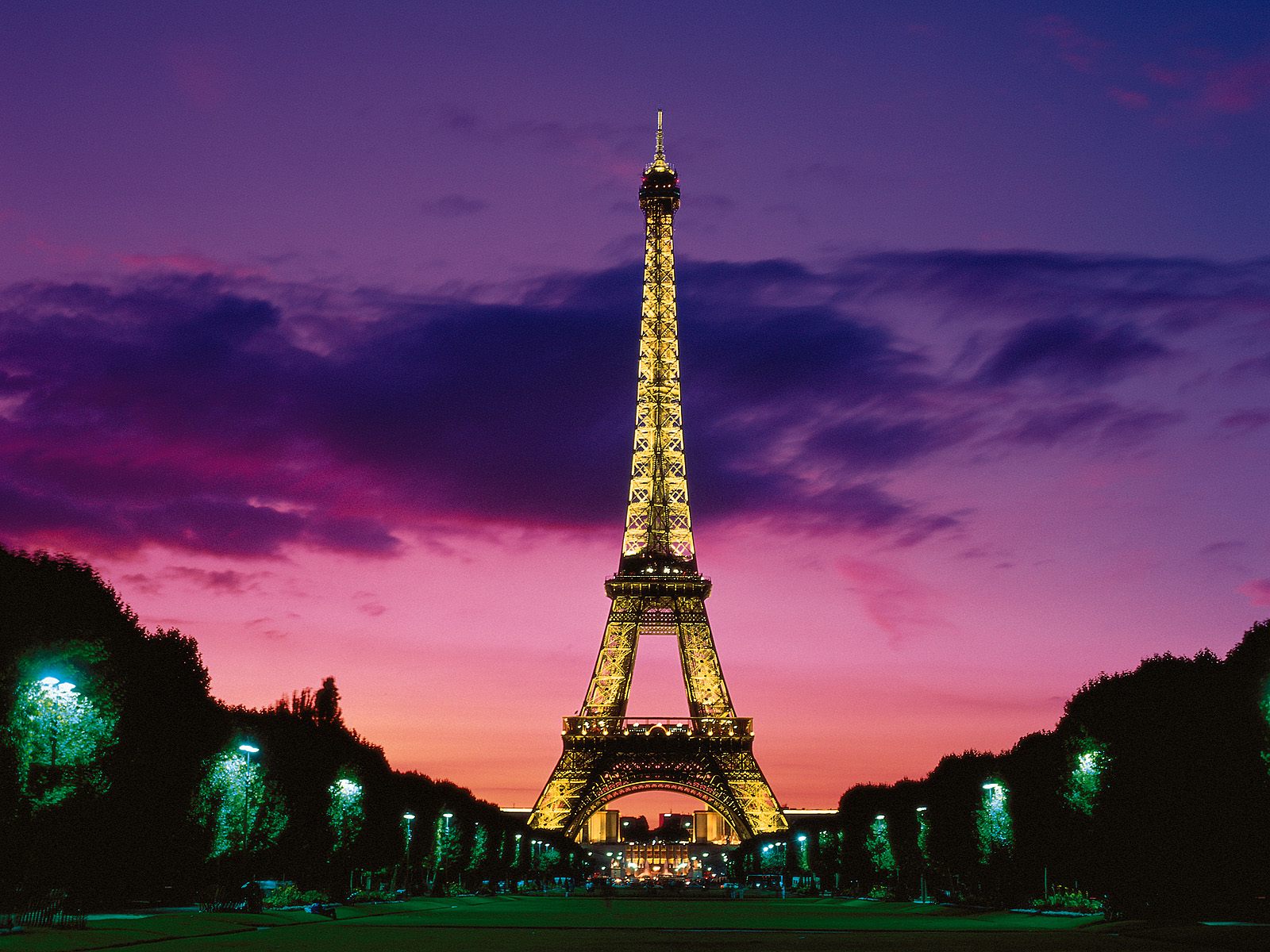 Eiffel Tower At Night Paris France Wallpaper HD