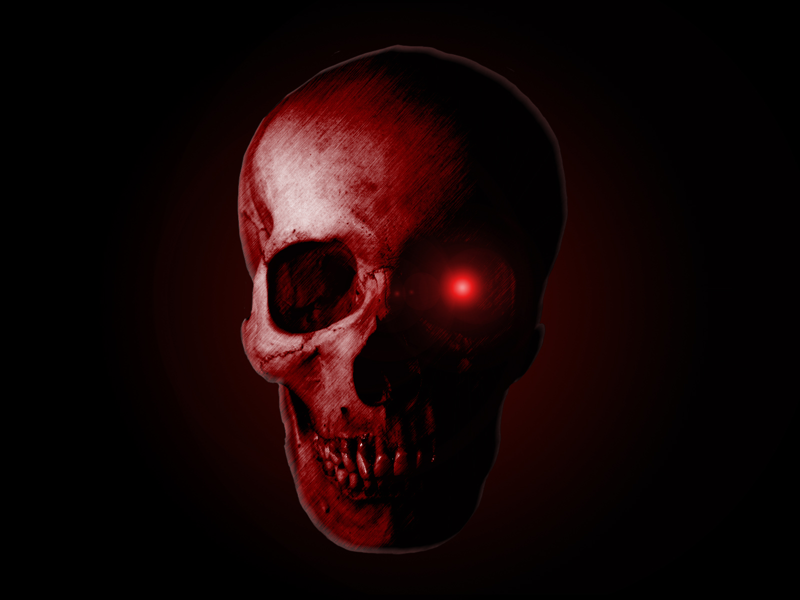 Skull Red And Black Wallpaper