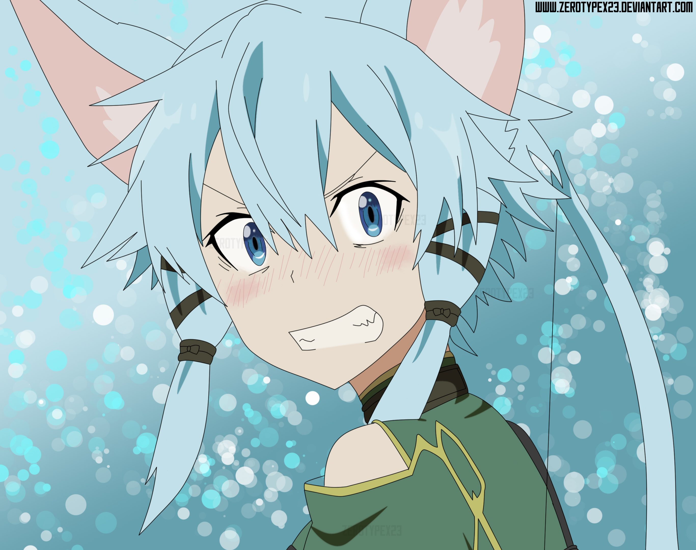 Sinon 5 with Background SAO II Gun Gale Online by ZeroTypeX23 on