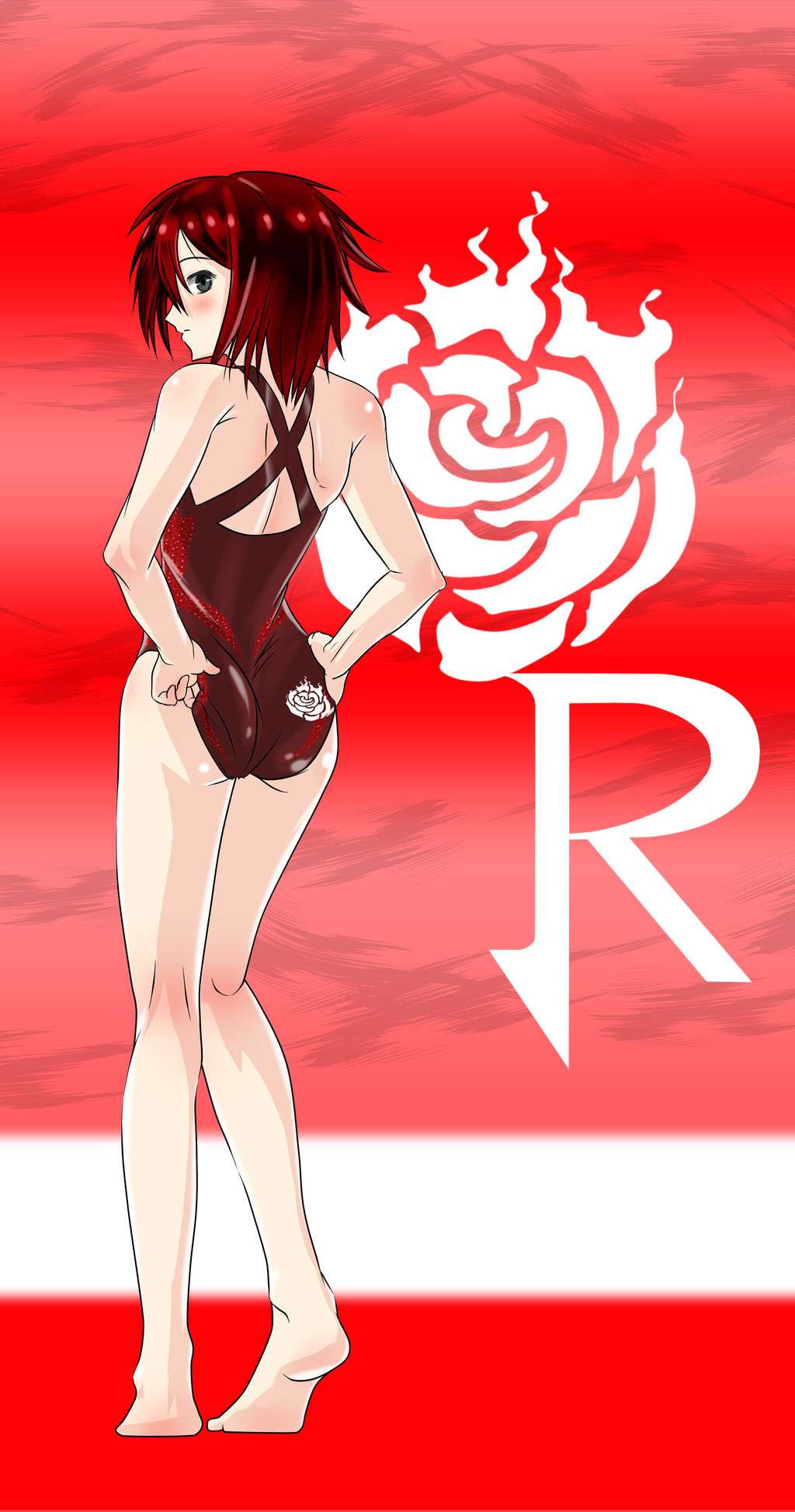 Rwby Ruby Rose Swimsuit By Razzberrymuffin