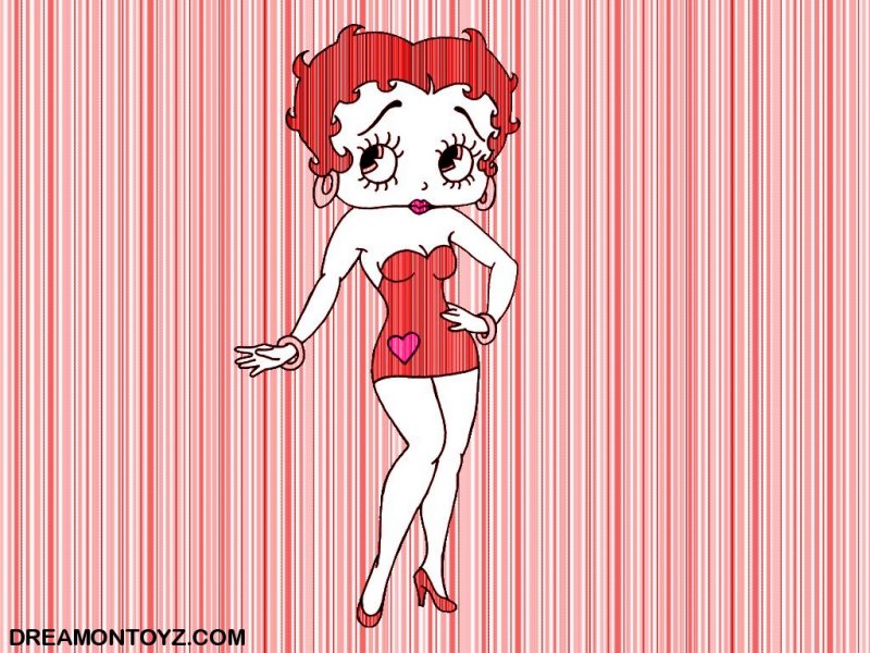 Betty Boop Pictures Archive Striped Wallpaper