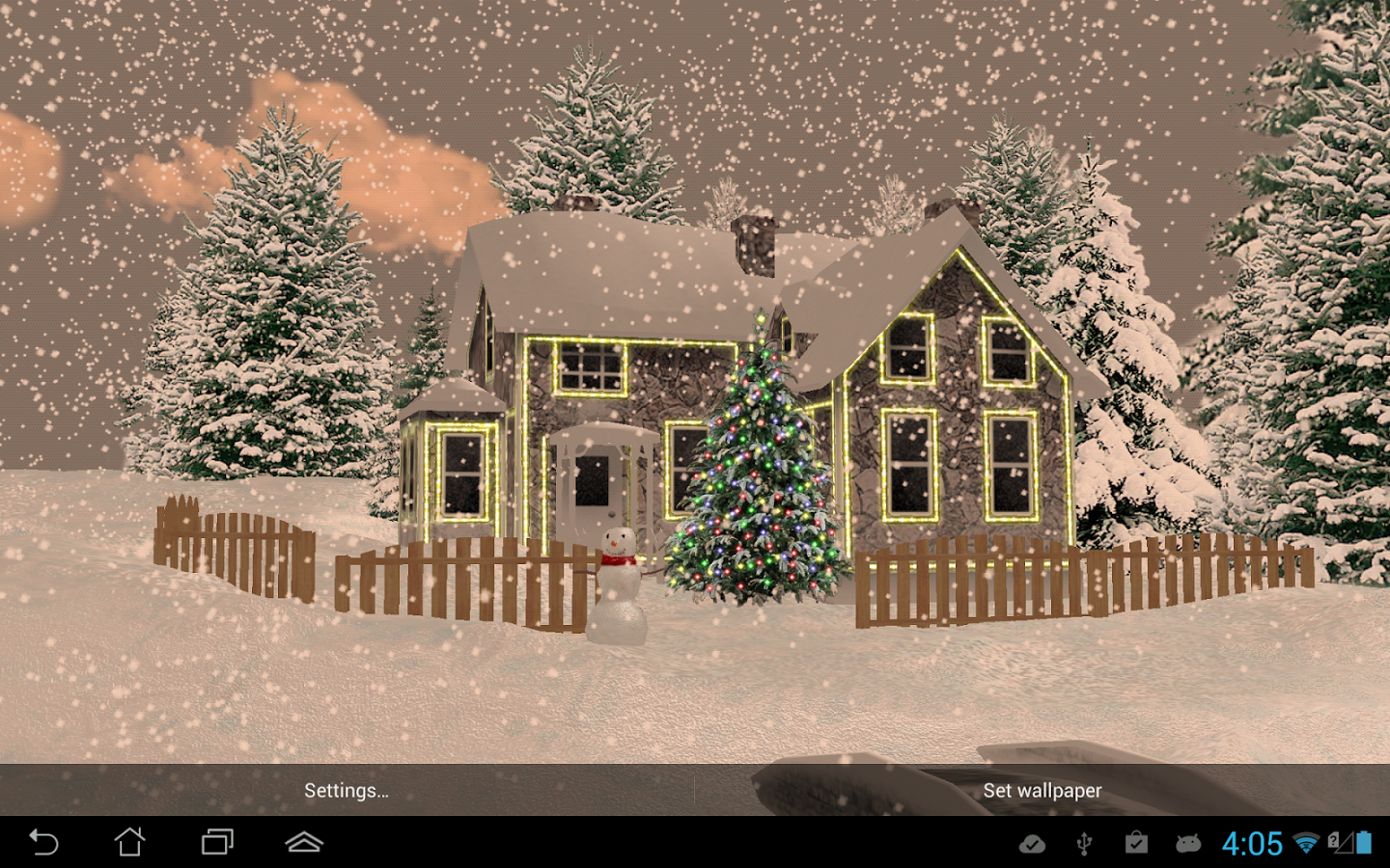 3d Snowy Cottage Animated Wallpaper Switch Exe
