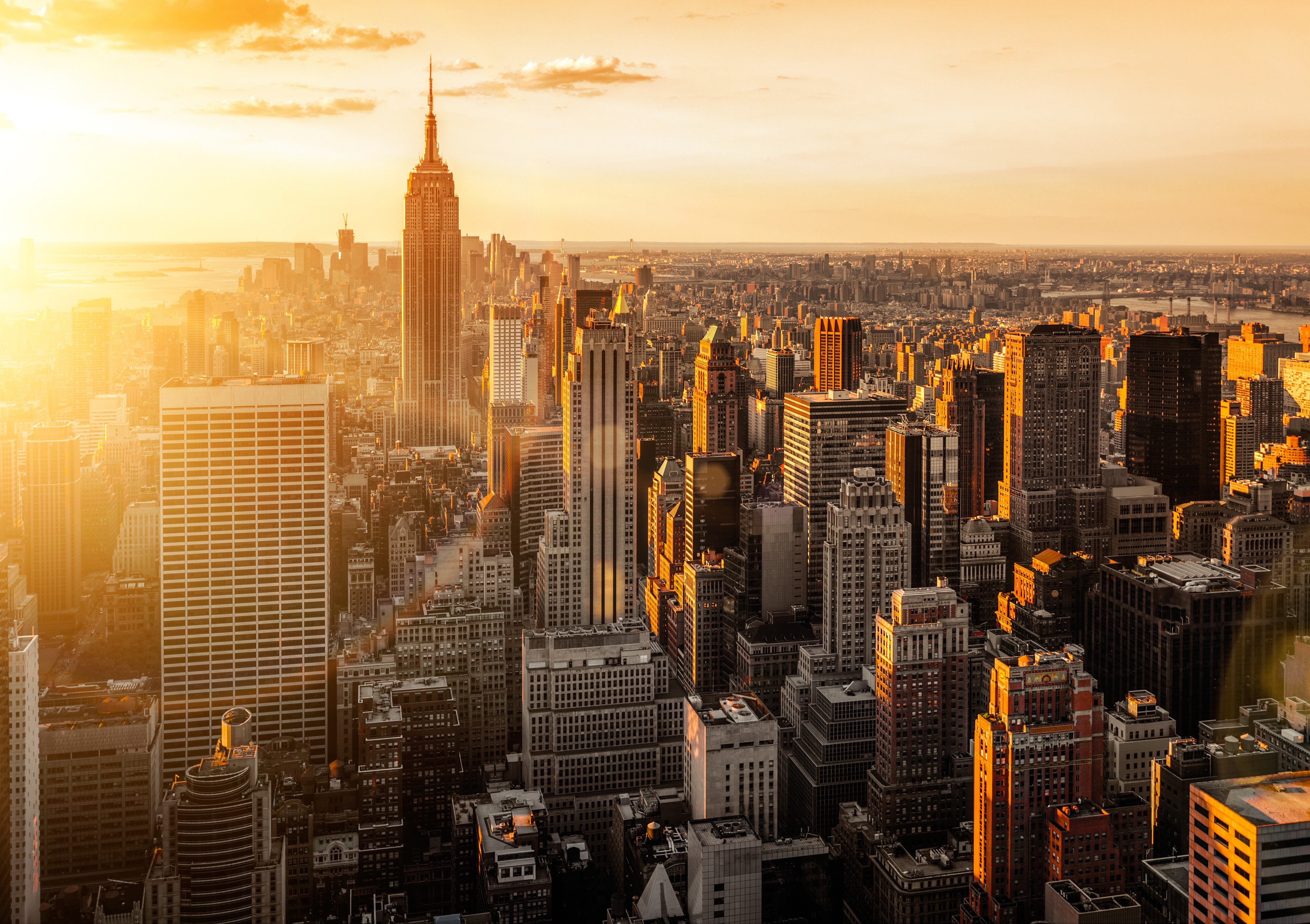 Sunset New York City Manhattan Wallpaper HD