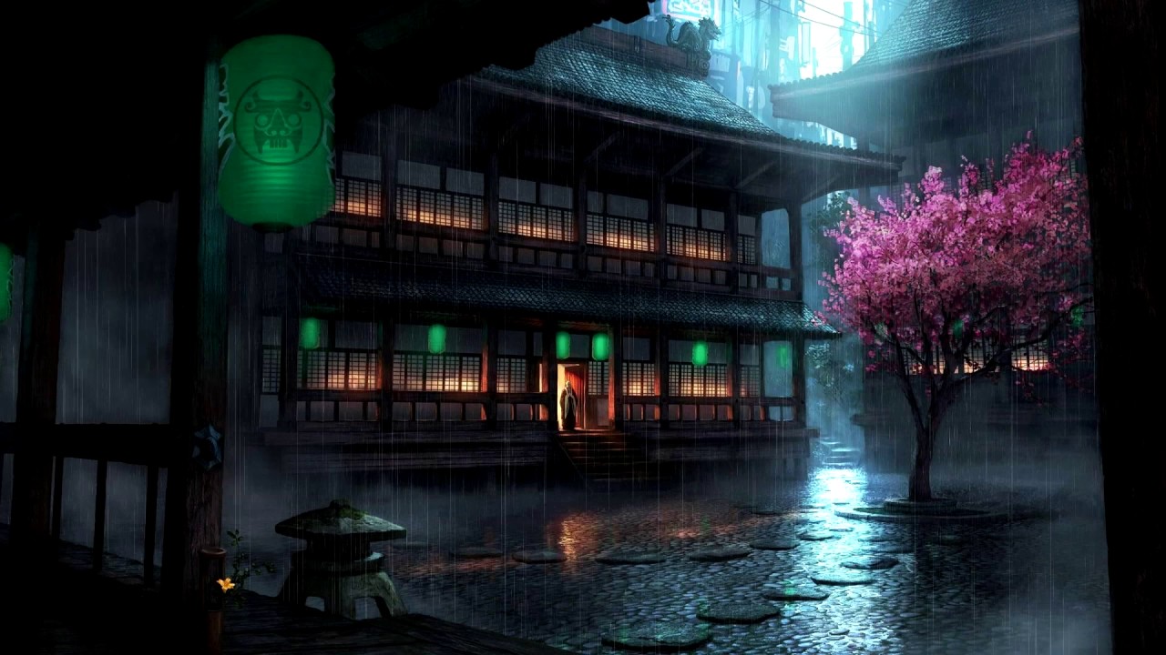 Wallpaper Engine Anime Backyard Rain preview   CG rain Animation