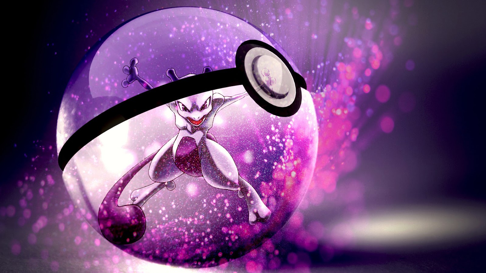 Pokemon Mewtwo Pokeball Anime HD Wallpaper Desktop Background
