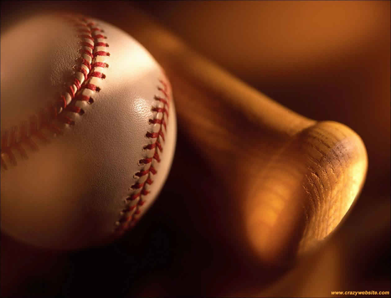 Of A Wooden Baseball Bat Sports Themed Wallpaper For The