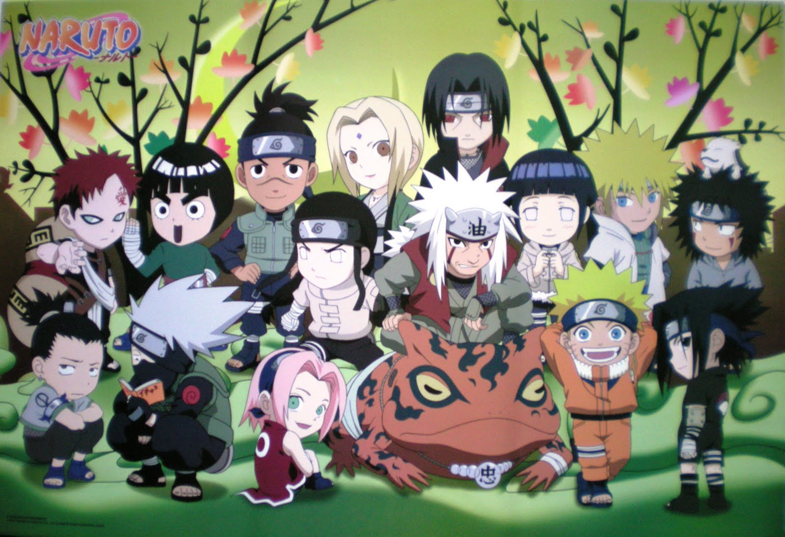 Naruto Shipuden Chibi Group Wallpaper