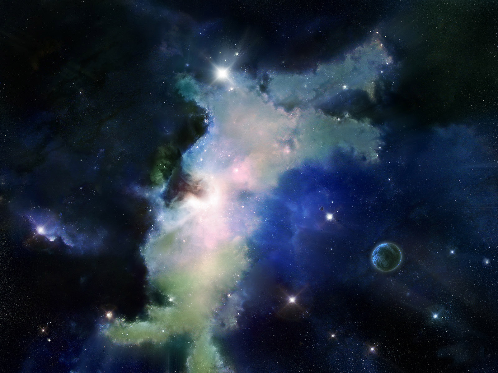 Purple Nebula Space Desktop HD Wallpaper