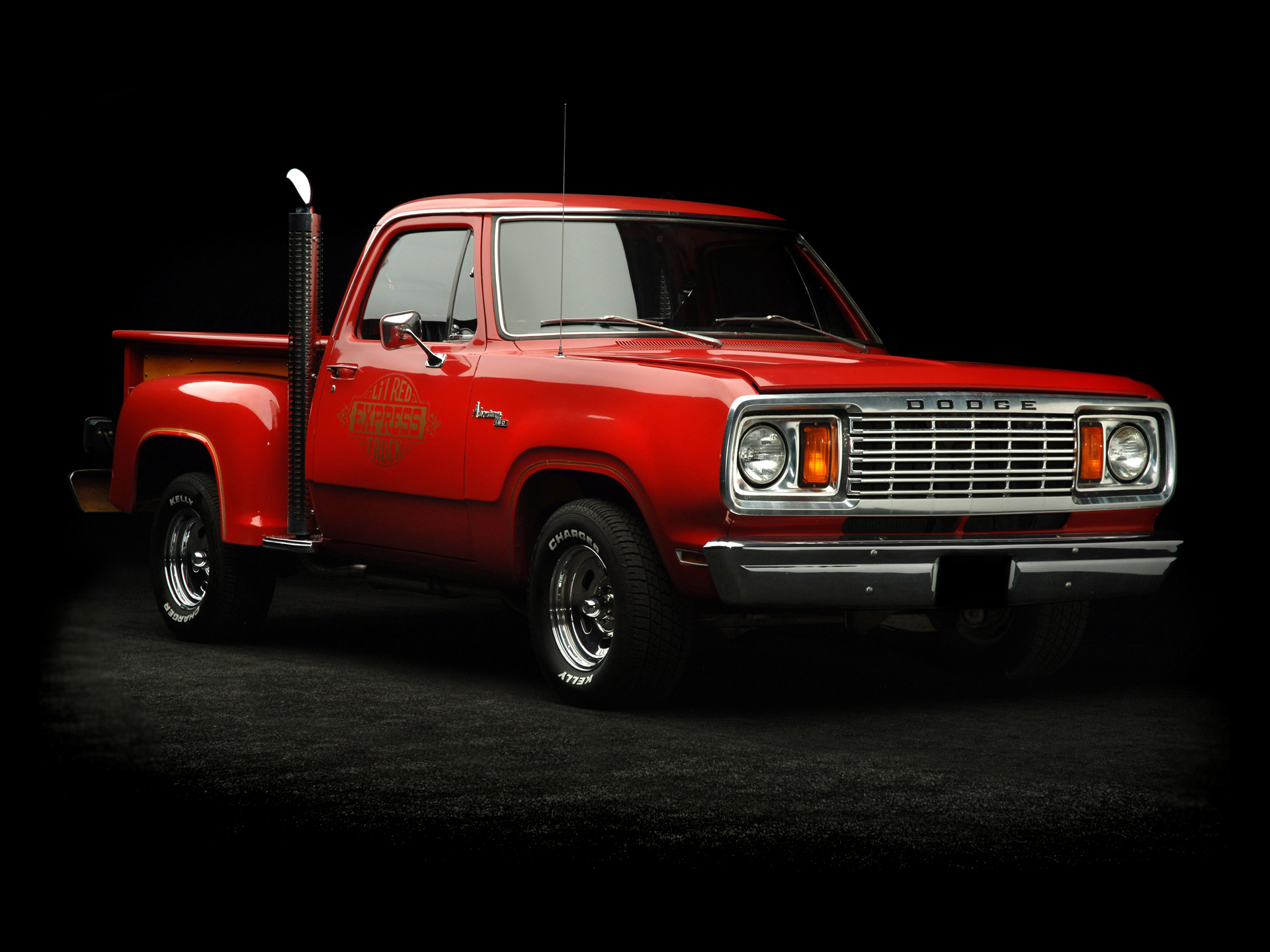 Red Express Truck Pickup Hot Rod Rods Classic F Wallpaper Background