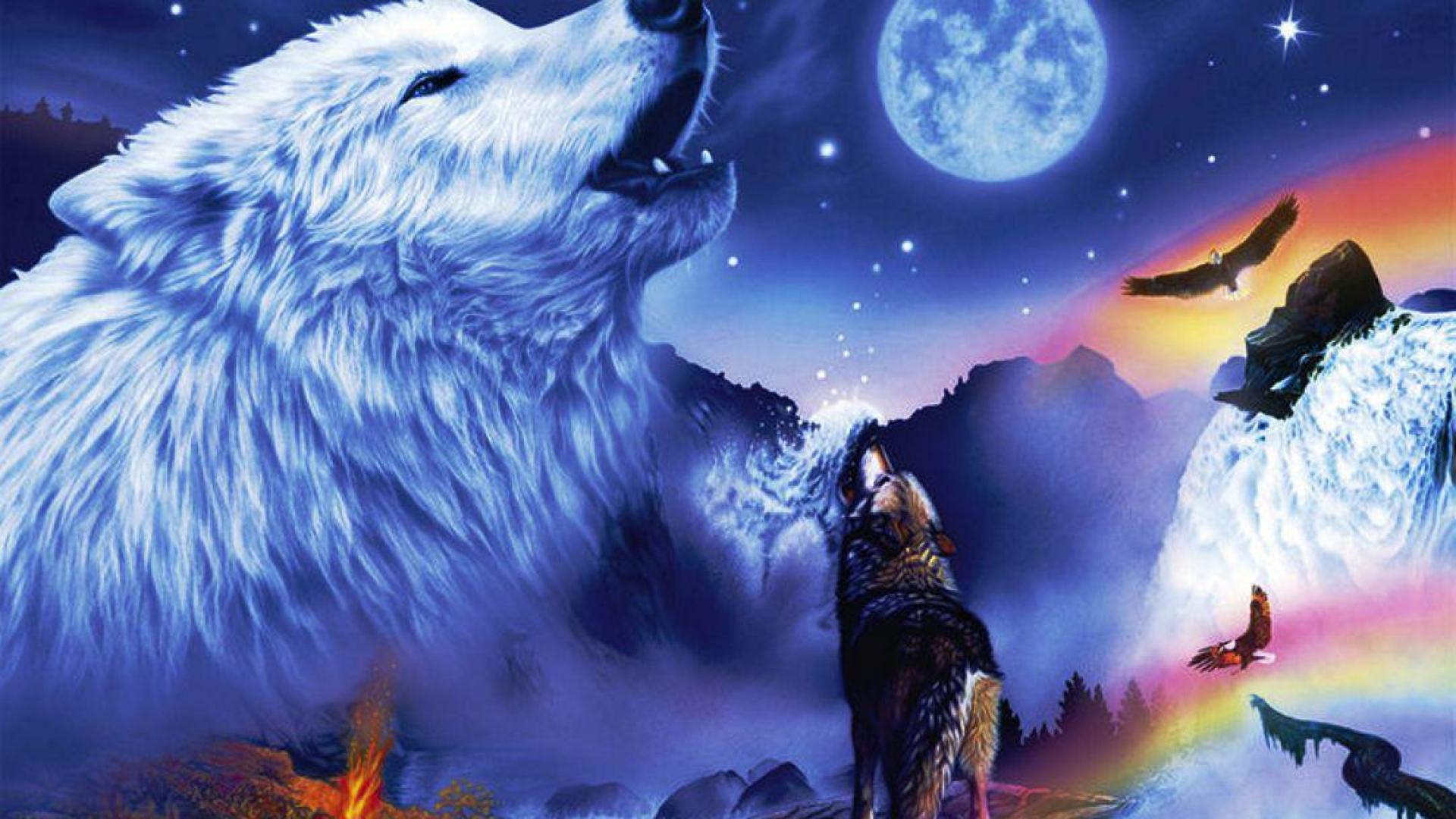 fantasy wolf wallpaper