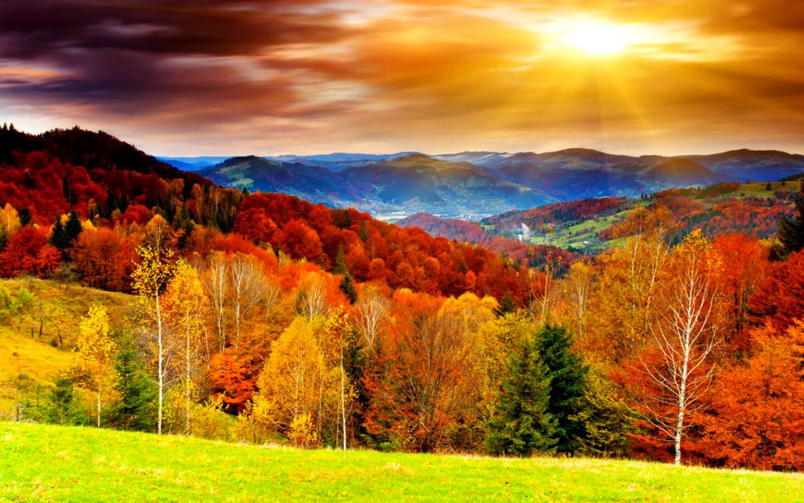 Tag Autumn Scenery Wallpapers BackgroundsPhotos Images and 1600x1000