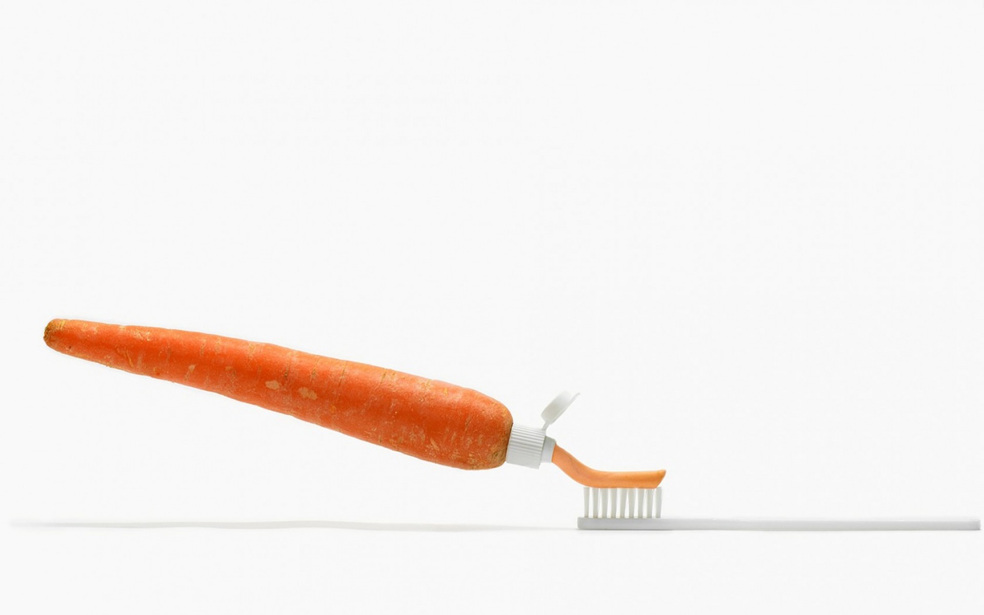 Carrot Tooth Paste Wallpaper Stock