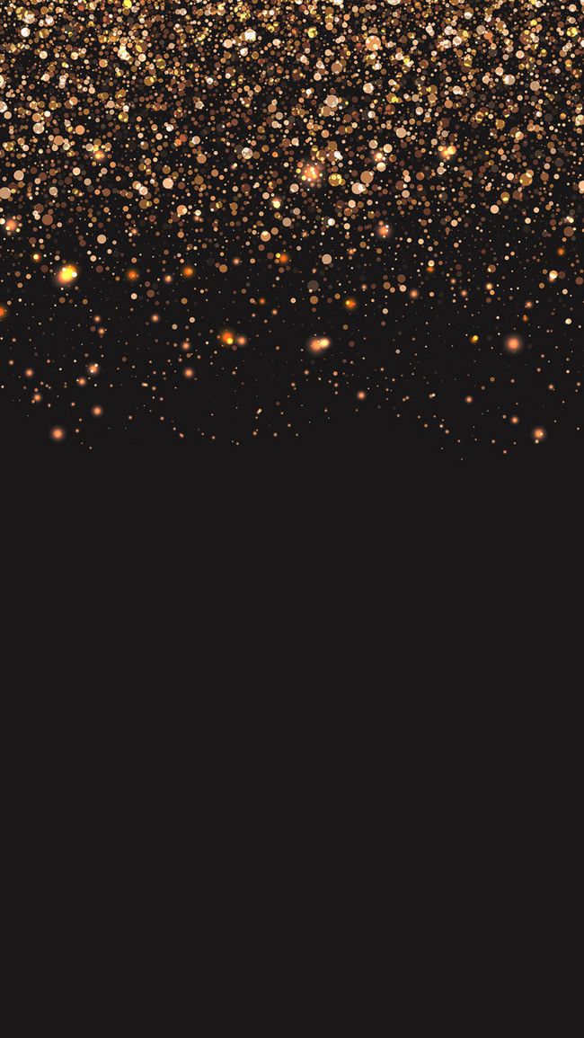 Black Gold Stars In The Night Sky Background H5 Glitter