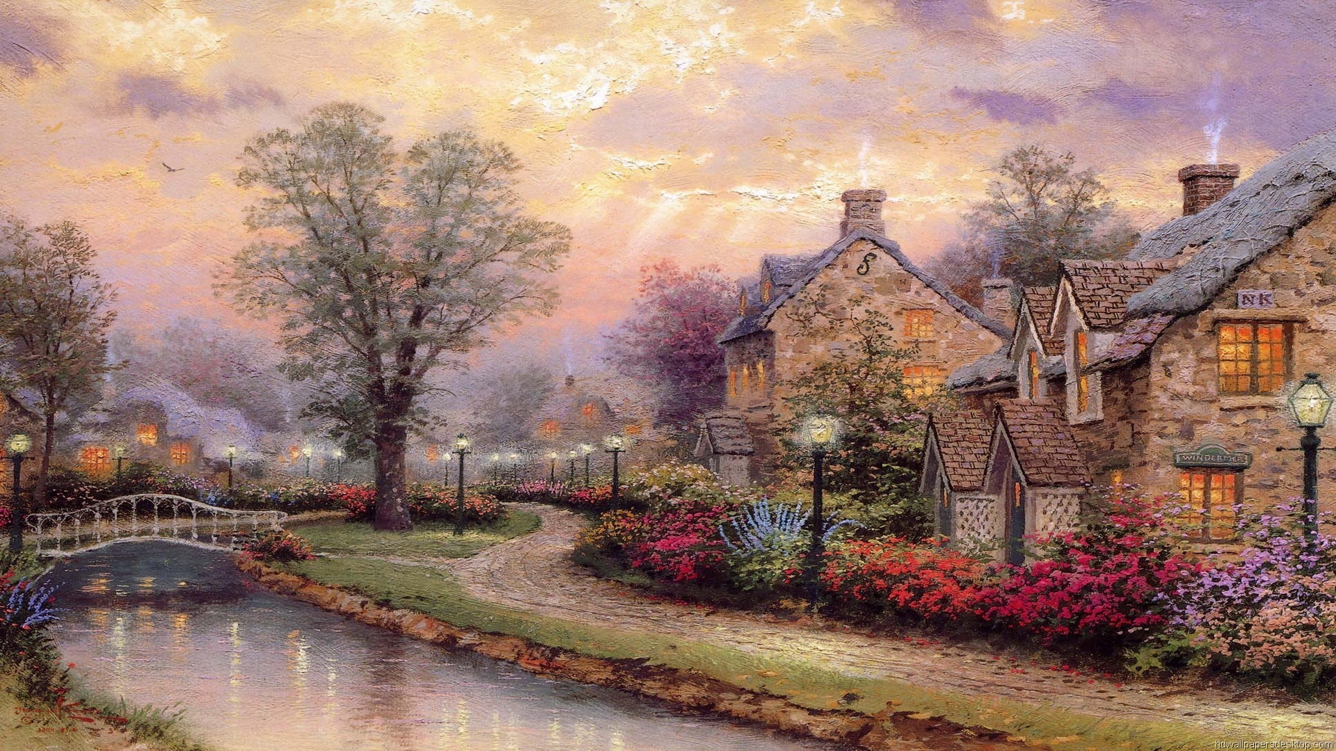[78+] Free Thomas Kinkade Wallpapers For Desktop on