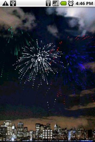 Fireworks Live Wallpaper Mobile Theme Android