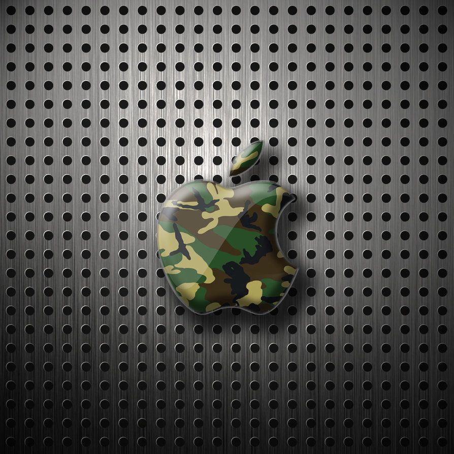 Camouflage Apple Logo iPhone Wallpaper Top