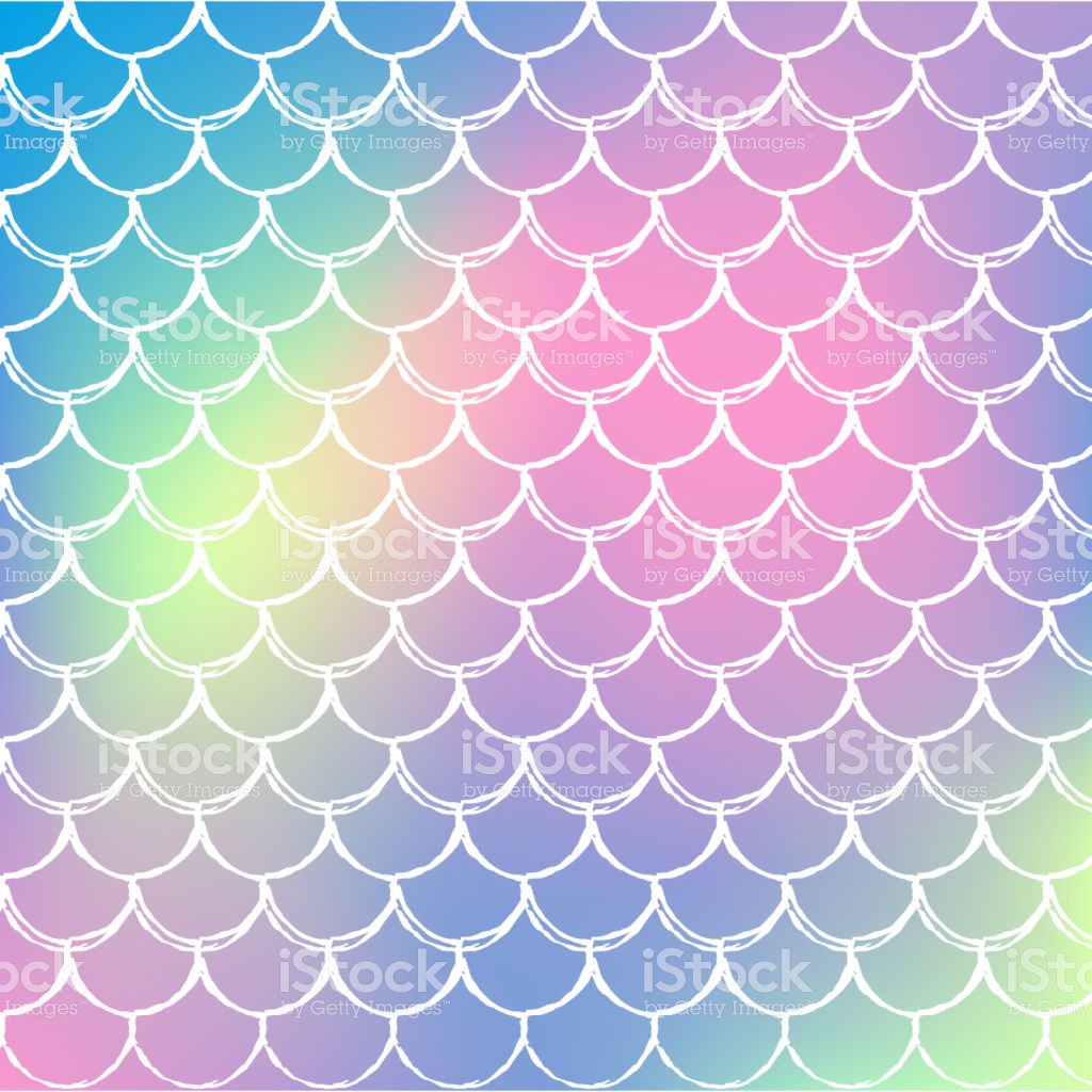 Fish Scale And Mermaid Background Stock Illustration