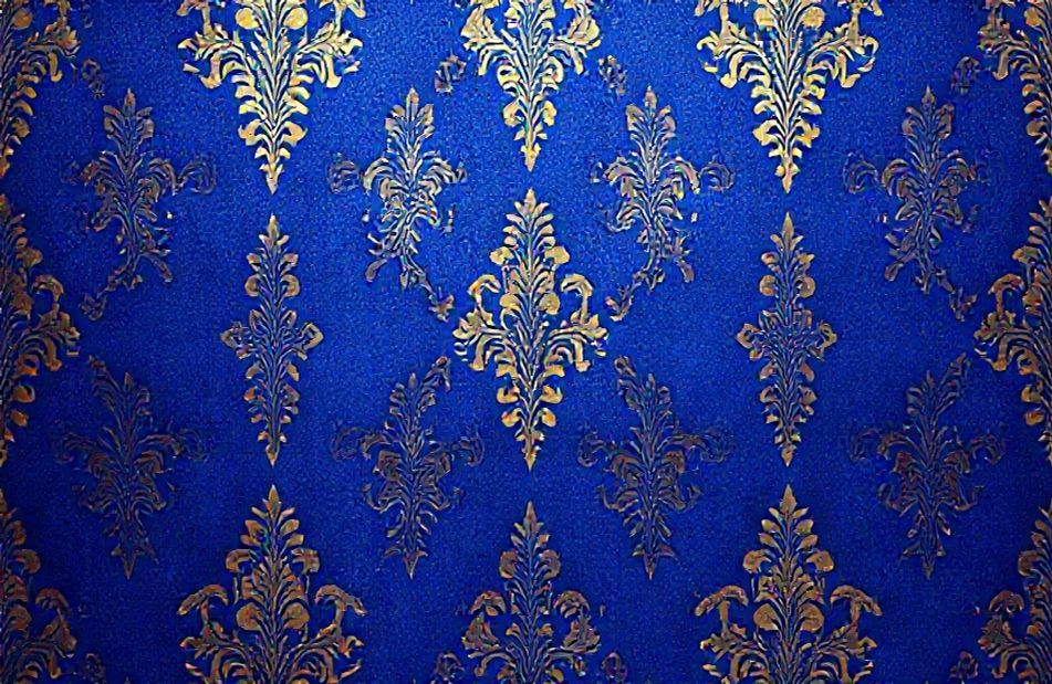 Royal Blue And Gold Wallpaper