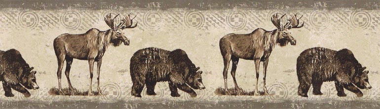 🔥 Free download Details about WILD LIFE MOOSEBEAR Wallpaper Border ...