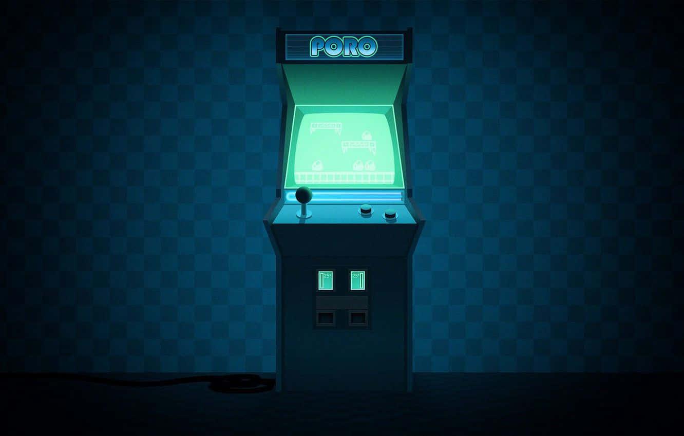 Arcade Machine In Dark Background Wallpaper