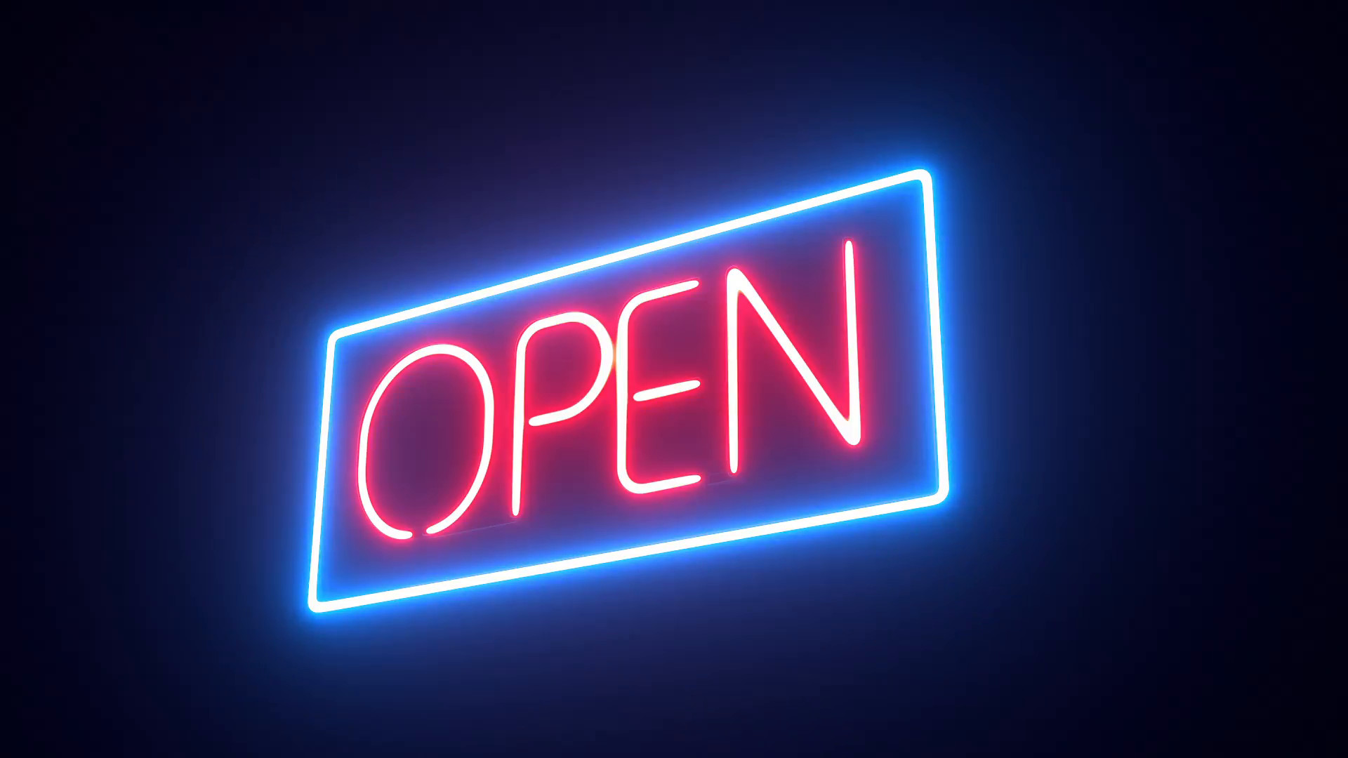 Open Neon Sign Wallpaper