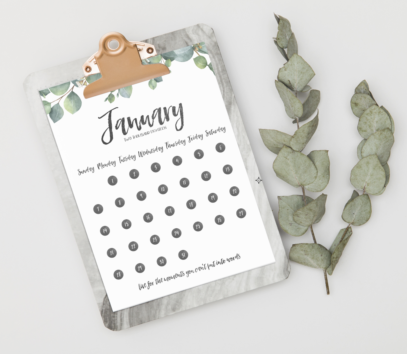 Printable Calendar For An Organized Workspace The Weathered Fox
