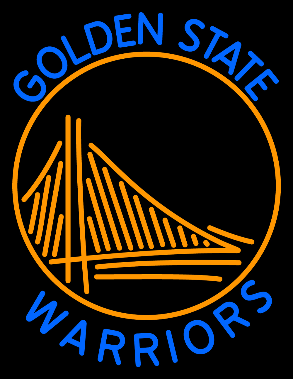 Pin Golden State Warriors Nba Logo Neon Sign National Basketball On