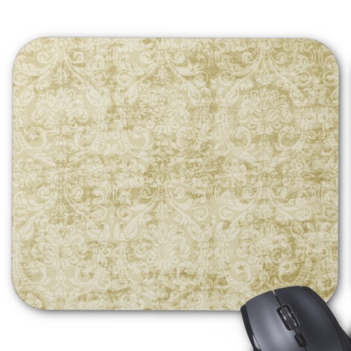 Cream Colored Damask floral Wallpaper Pattern Mouse Pad Zazzle 512x512